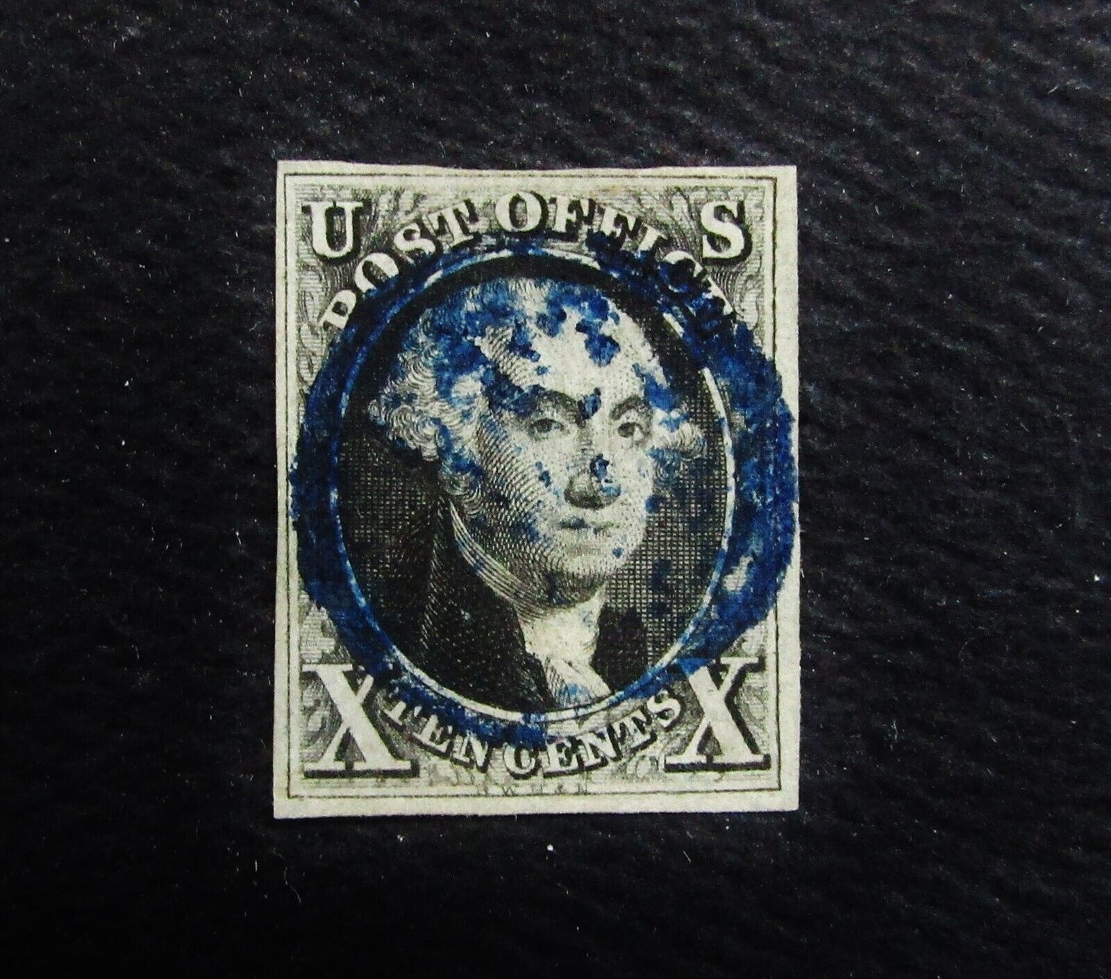 nystamps US Stamp  2 Blue Cancel 1100 Used    N17x844
