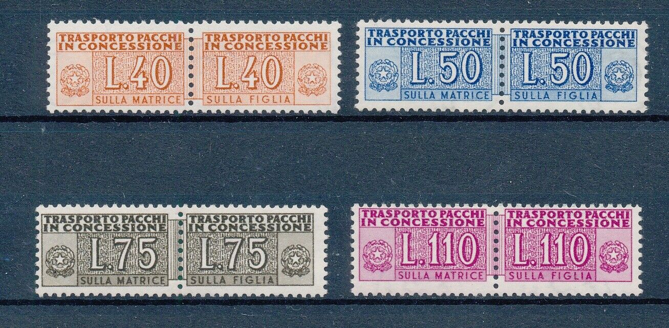 56050 Italy Parcel Post 1955 Very good set MNH VF stamps 650 good wtmk