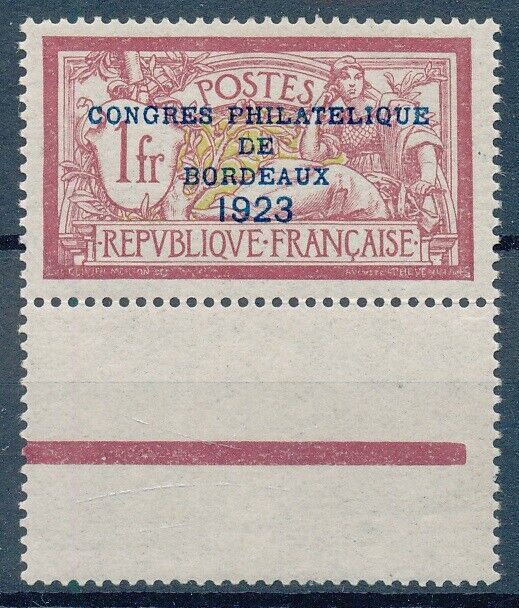 58005 France 1923 Rare MNH VF mult Signed stamp 1500 centered LUXE cond